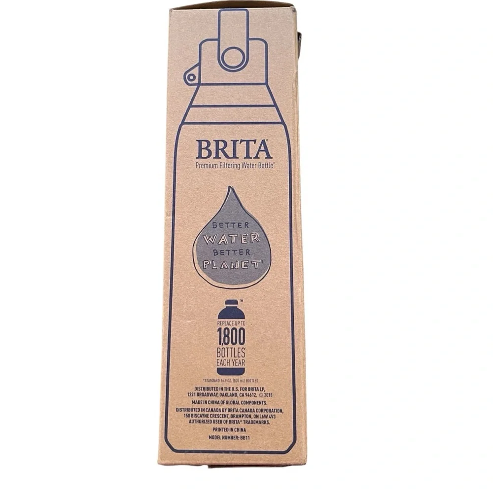 Brita 20 Ounce Stainless Steel Water Bottle NO FILTER INCLUDED